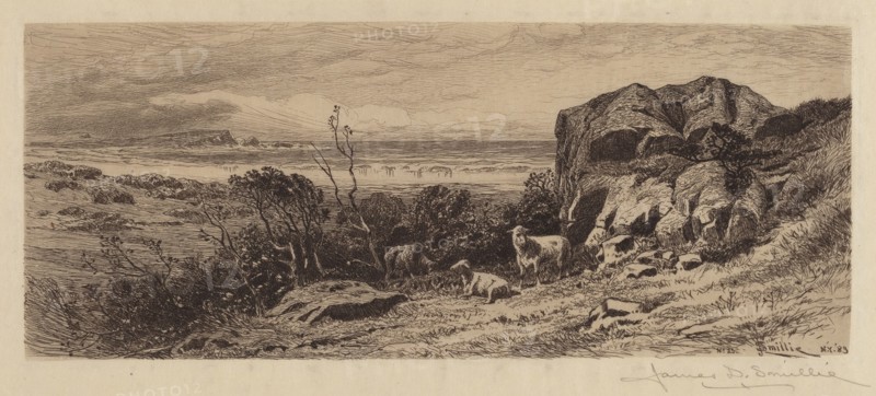A Bit on Marblehead Neck, 1883. Creator: James David Smillie.
