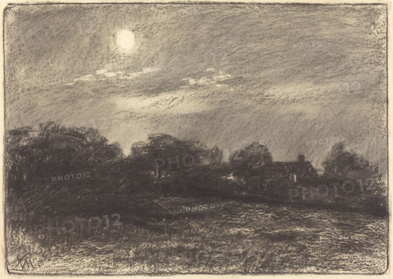 Evening, Farm Landscape, 1870s. Creator: William Morris Hunt.