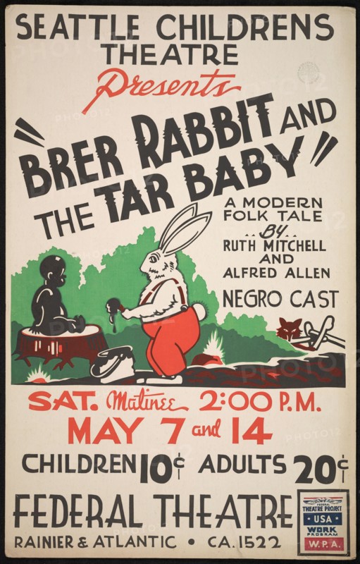 Brer Rabbit and the Tar Baby, Seattle, 1938. Creator: Unknown.