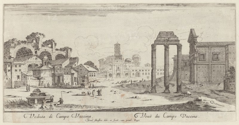 Veduta di Campo Vaccina, 1640-1660. Creator: Israel Silvestre.