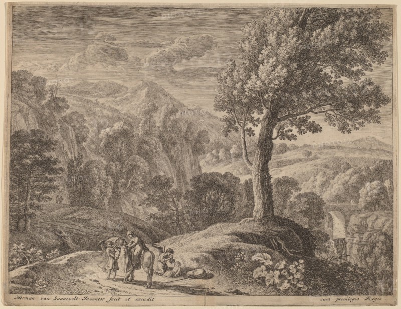 The Large Tree and the Cascade. Creator: Herman van Swanevelt.