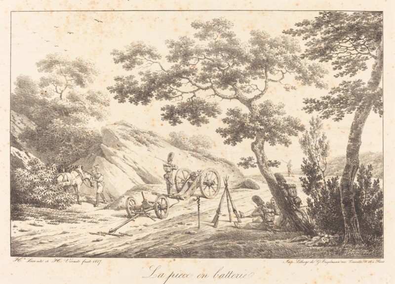 La piece en batterie, 1817. Creator: Emile Jean-Horace Vernet.