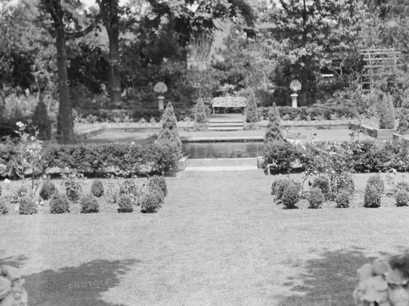 Edge, Charles N., garden, 1933 June 18. Creator: Arnold Genthe.