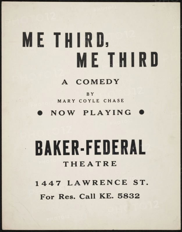 Me Third, Me Third, Denver, Colorado, [193-]. Creator: Unknown.