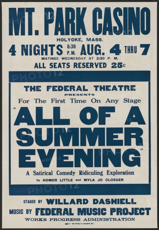 All of a Summer Evening, Holyoke, MA, [193-]. Creator: Unknown.
