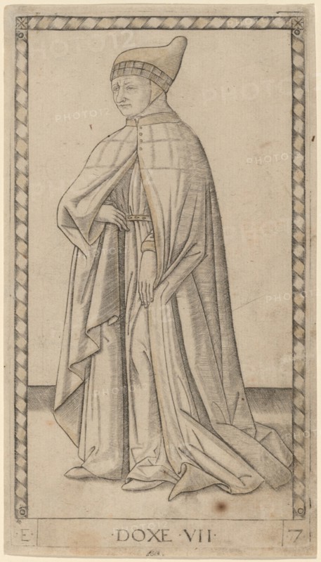 Doxe (Doge), c. 1465. Creator: Master of the E-Series Tarocchi.