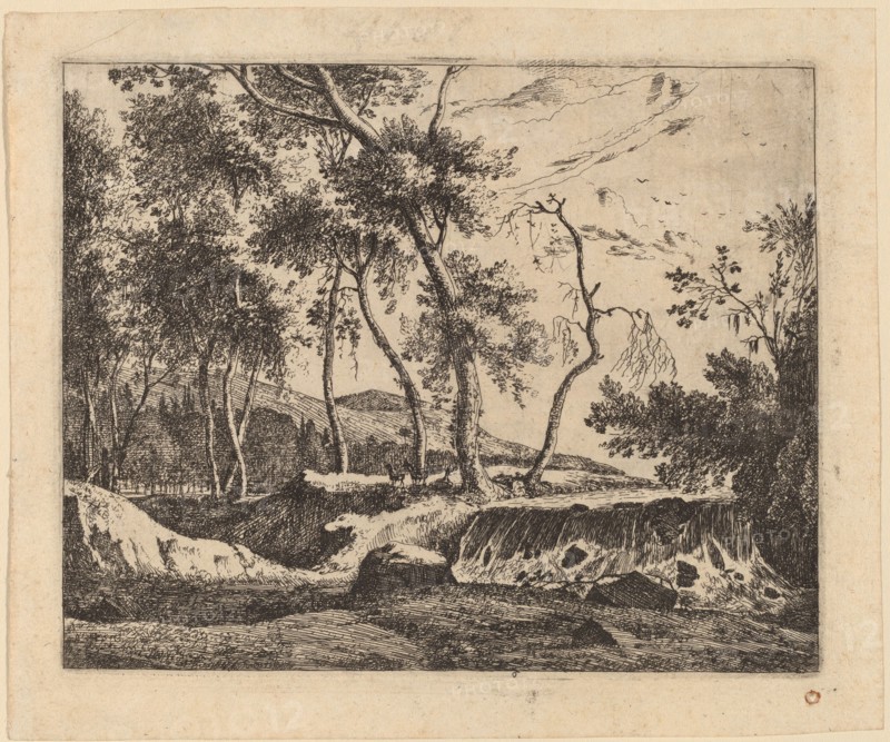 The Waterfall: pl.6. Creators: Roelant Roghman, Melchior Küsel.