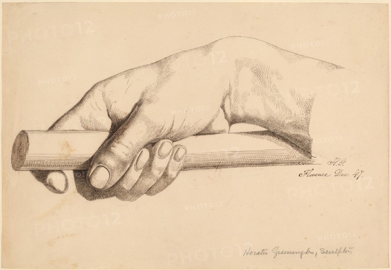 Right Hand Holding Short Rod, 1847. Creator: Horatio Greenough.