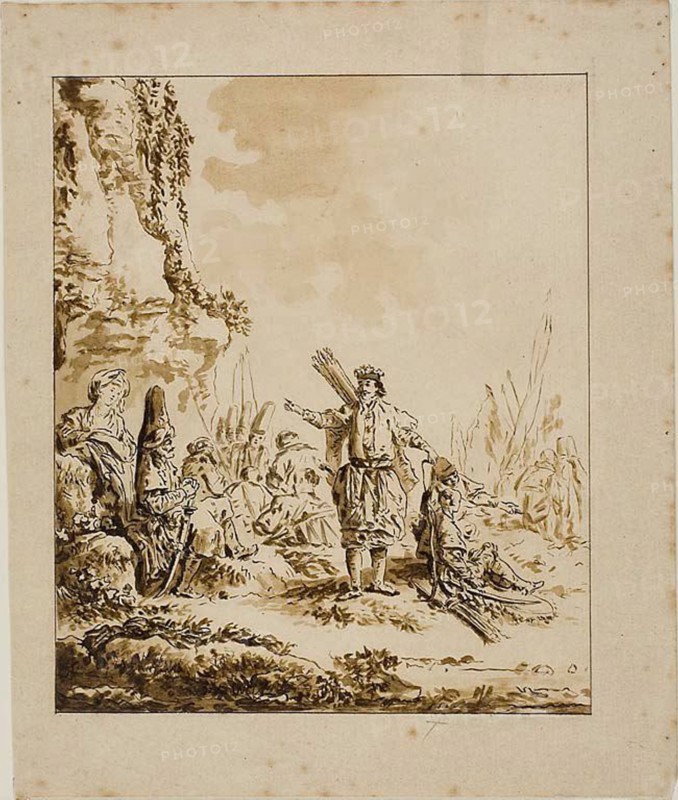 Copy of Halte de Calmouks, c. 1772. Creator: John Kirby Baldrey.