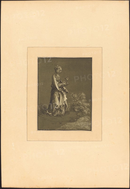 Saint Barbara, published 1782. Creator: Johann Gottlieb Prestel.