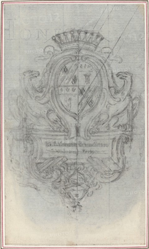 Coat of Arms with Two Eagles. Creator: Hubert Francois Gravelot.