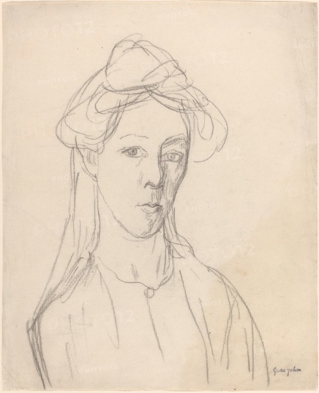 Self-Portrait, probably 1907/1909. Creator: Gwendolen Mary John.