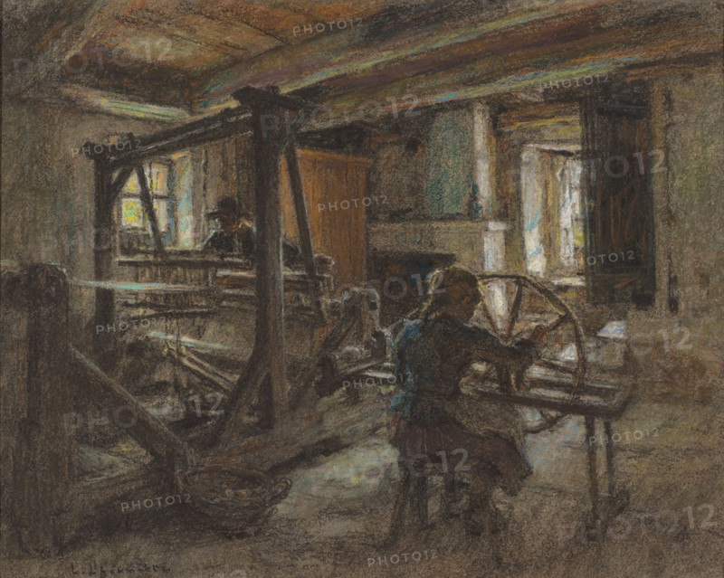 The Weaver's Cottage, c. 1903. Creator: Leon-Augustin Lhermitte.
