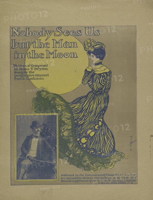 'Nobody sees us but the man in the moon', 1900. Creator: L. Kerr.
