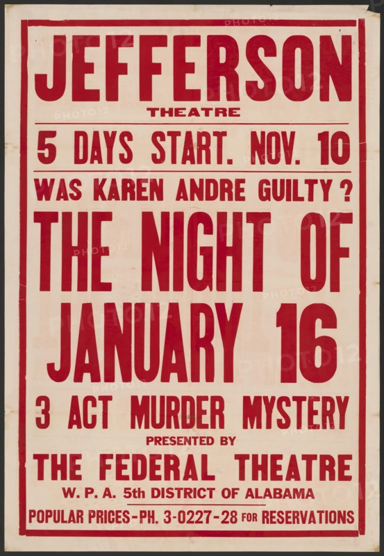 The Night of January 16th, Birmingham, AL, 1936. Creator: Unknown.