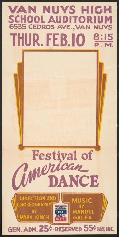 Festival of American Dance, Los Angeles, [193-]. Creator: Unknown.