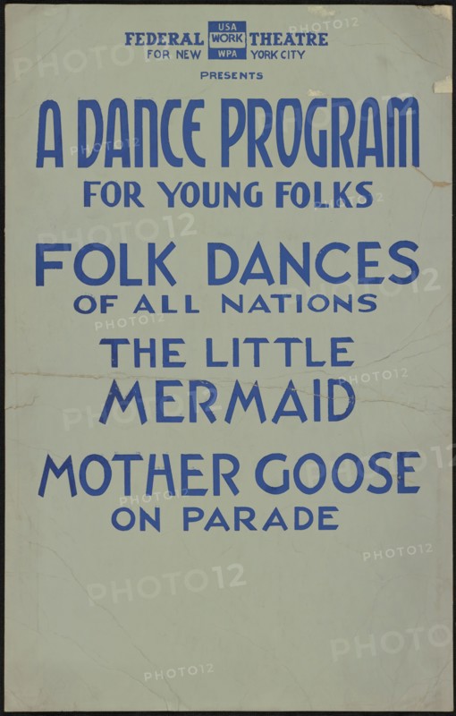 A Dance Program for Young Folks, New York, 1937. Creator: Unknown.