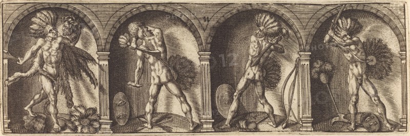 Les divers pourtraicts et figures XI, c. 1600. Creator: Master AD.