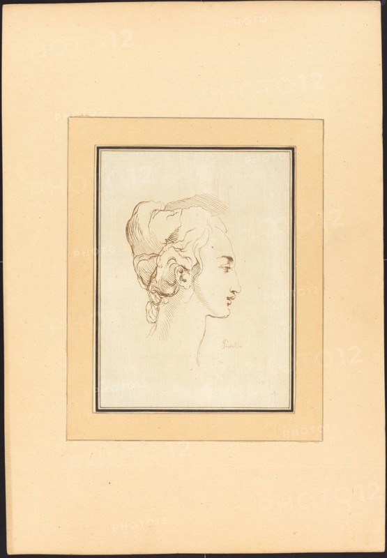 Head of a Woman, published 1782. Creator: Johann Gottlieb Prestel.