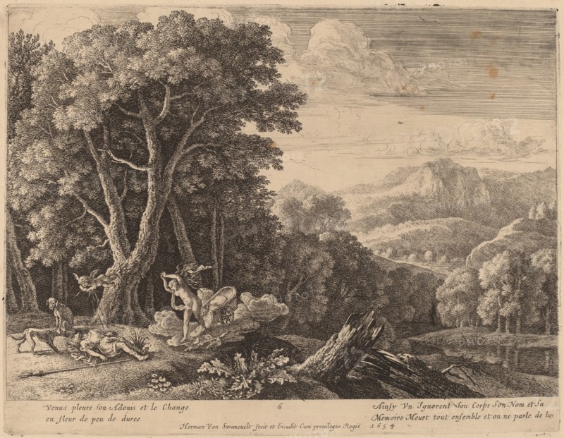 Venus Lamenting over Adonis' Death. Creator: Herman van Swanevelt.