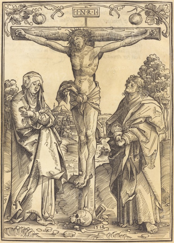 Christ on the Cross with Mary and John, 1514. Creator: Wolf Traut.