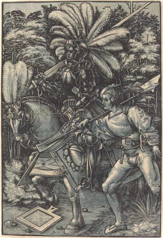 Knight and the Servant, c. 1518. Creator: Hans Wechtlin the Elder.