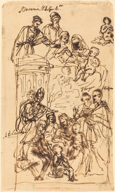 The Madonna and Child with Saints, 17th century. Creator: Unknown.