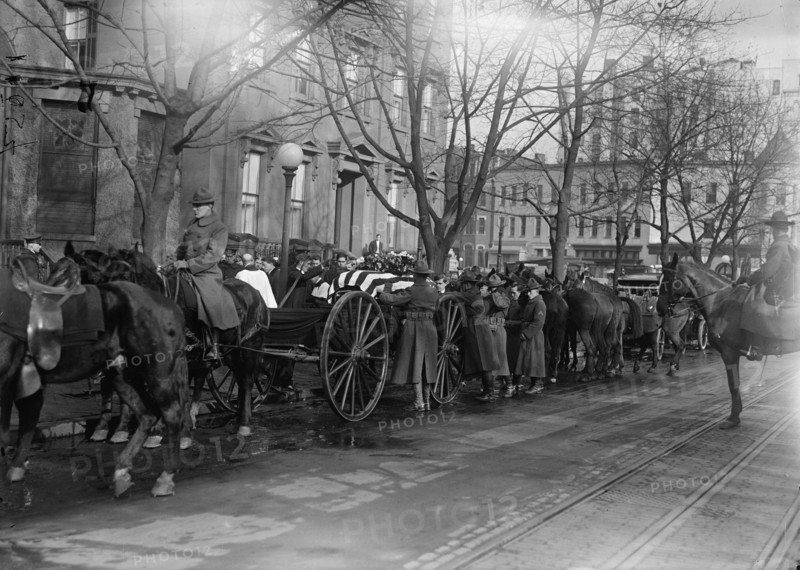 Funeral of Augustus Peabody Gardner, 1918. Creator: Harris & Ewing.