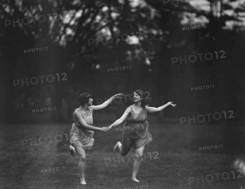 Elizabeth Duncan dancers and children, 1920 Creator: Arnold Genthe.