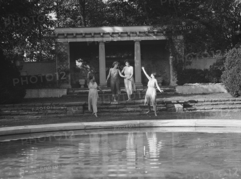 Elizabeth Duncan dancers and children, 1927 Creator: Arnold Genthe.