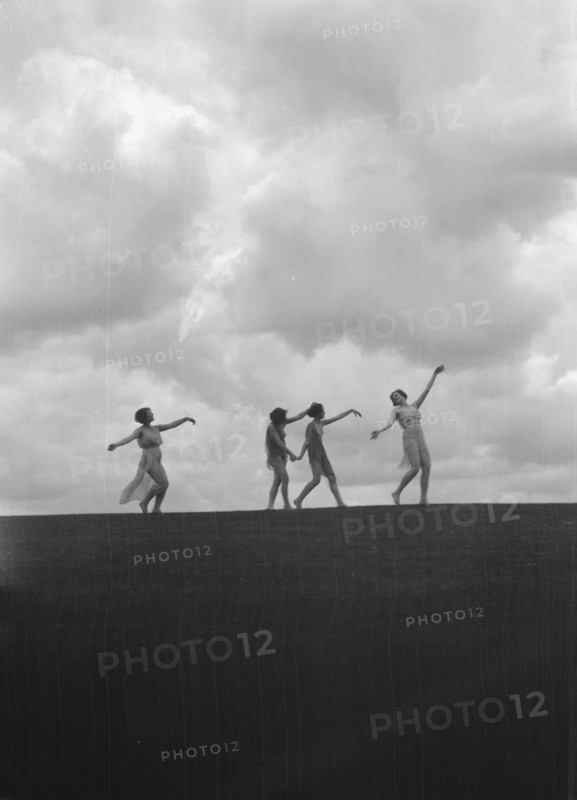 Elizabeth Duncan dancers and children, 1928 Creator: Arnold Genthe.