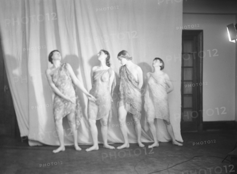 Elizabeth Duncan dancers and children, 1932 Creator: Arnold Genthe.