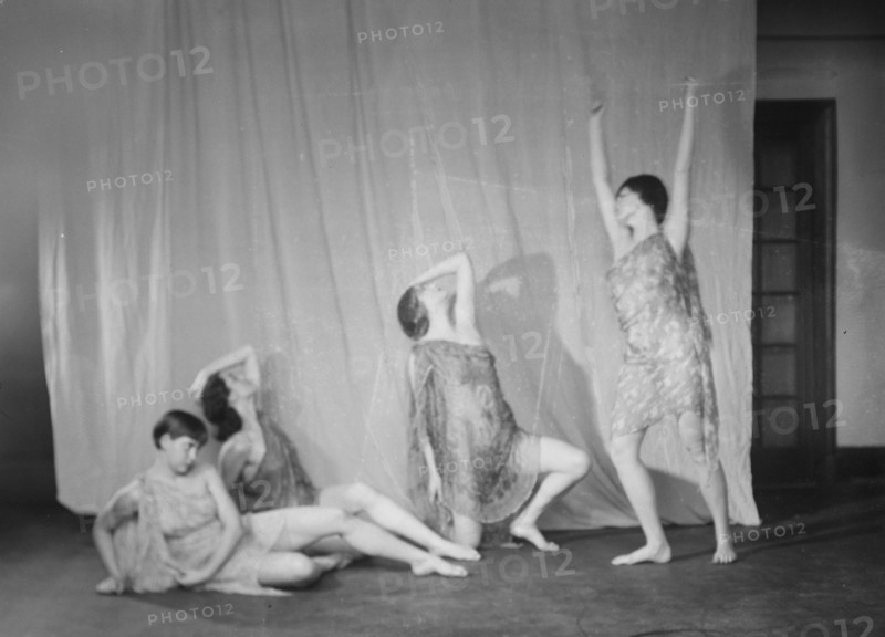 Elizabeth Duncan dancers and children, 1932 Creator: Arnold Genthe.