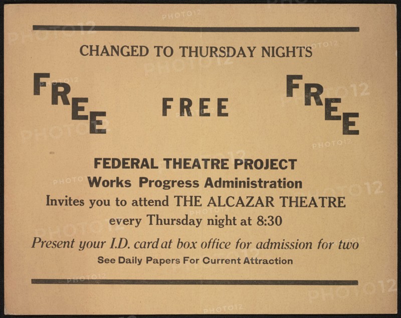 Theatre poster, Los Angeles, Los Angeles, [193-]. Creator: Unknown.