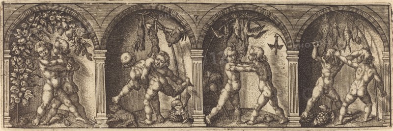 Les divers pourtraicts et figures III, c. 1600. Creator: Master AD.