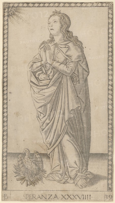 Speranza (Hope), c. 1465. Creator: Master of the E-Series Tarocchi.