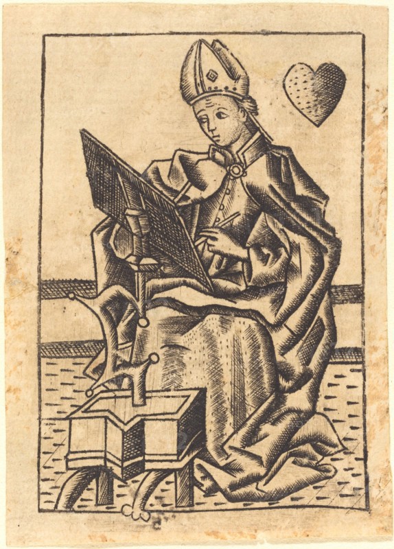 Saint Augustine, c. 1450/1460. Creator: Master with the Banderoles.