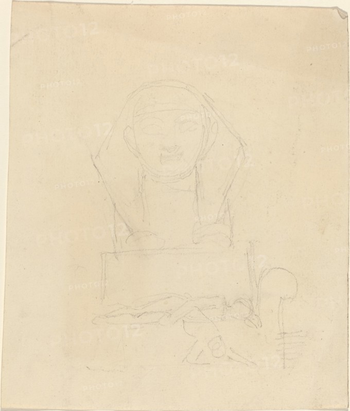 Sphinx with Reclining Figures in Foreground. Creator: John Flaxman.