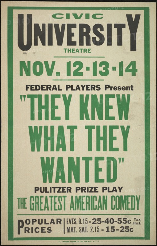 They Knew What They Wanted, Syracuse, NY, [1930s]. Creator: Unknown.