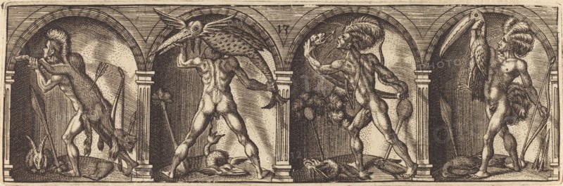 Les divers pourtraicts et figures XIII, c. 1600. Creator: Master AD.