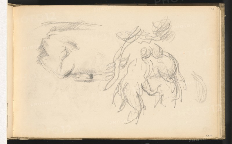 Women Bathers and a Roll of Paper, 1882/1885. Creator: Paul Cezanne.