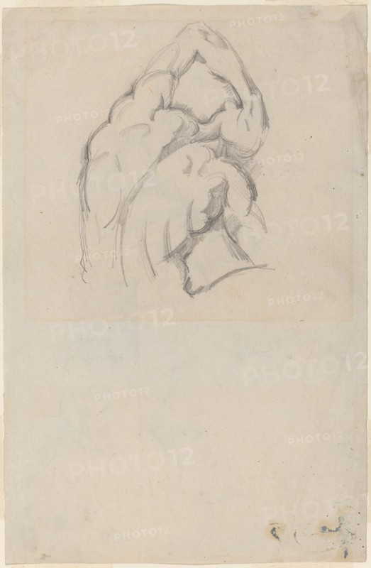 Study of the "Ecorché" [recto], c. 1865/1870. Creator: Paul Cezanne.