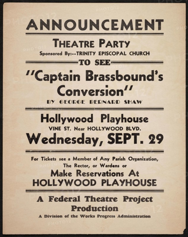 Captain Brassbound's Conversion, Los Angeles, 1937. Creator: Unknown.