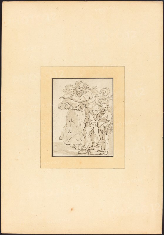 Old Man Pointing to the Left, 1780. Creator: Maria Catharina Prestel.
