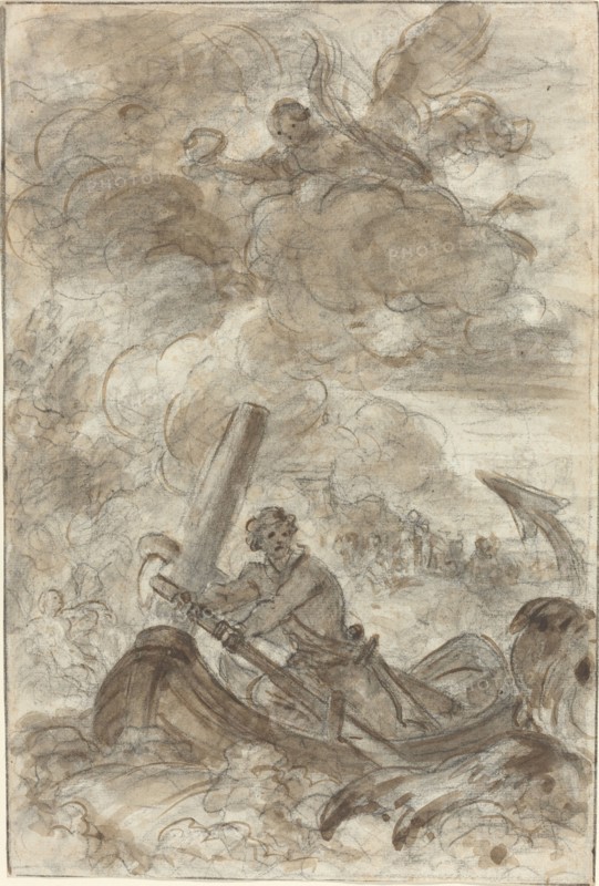 Orlando Kills the Orc with an Anchor. Creator: Jean-Honore Fragonard.