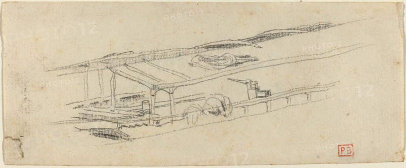 Study for "Le Petit Pont", probably c. 1850. Creator: Charles Meryon.