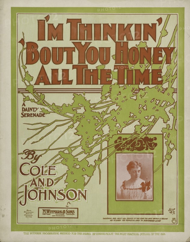 'I'm thinkin' 'bout you honey, all the time', 1901. Creator: Unknown.