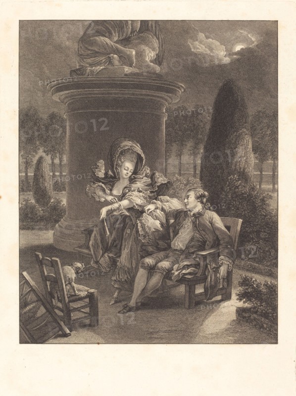 La soiree des Thuileries, 1774. Creator: Jean Baptiste Blaise Simonet.