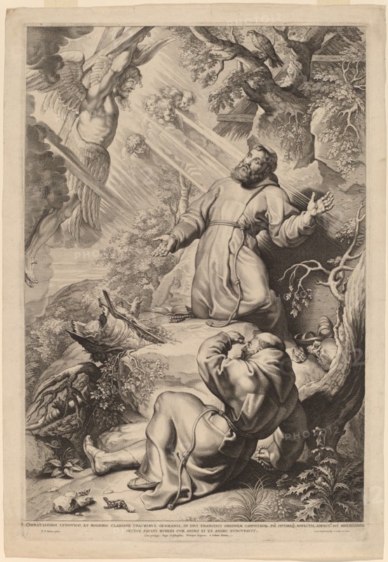 Saint Francis Receiving the Stigmata, 1620. Creator: Lucas Vorsterman.