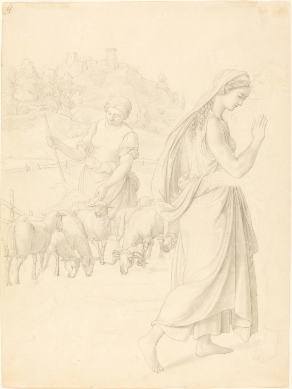 The Meeting of Jacob and Rachel, c. 1829. Creator: Joseph von Fuhrich.